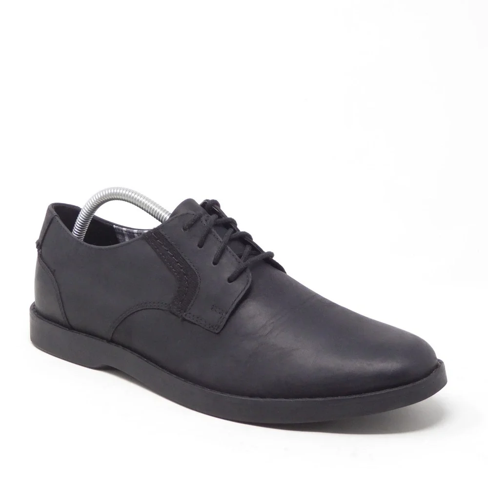 Sperry Mens Newman Oxford Shoes Black Leather Lace Up 9.5